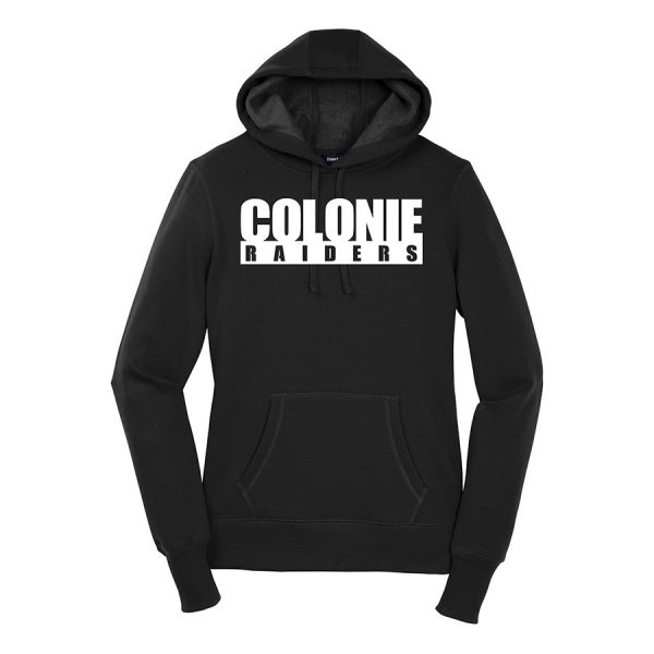 Black Colonie Raiders Ladies Sport-Tek Pullover Hooded Sweatshirt